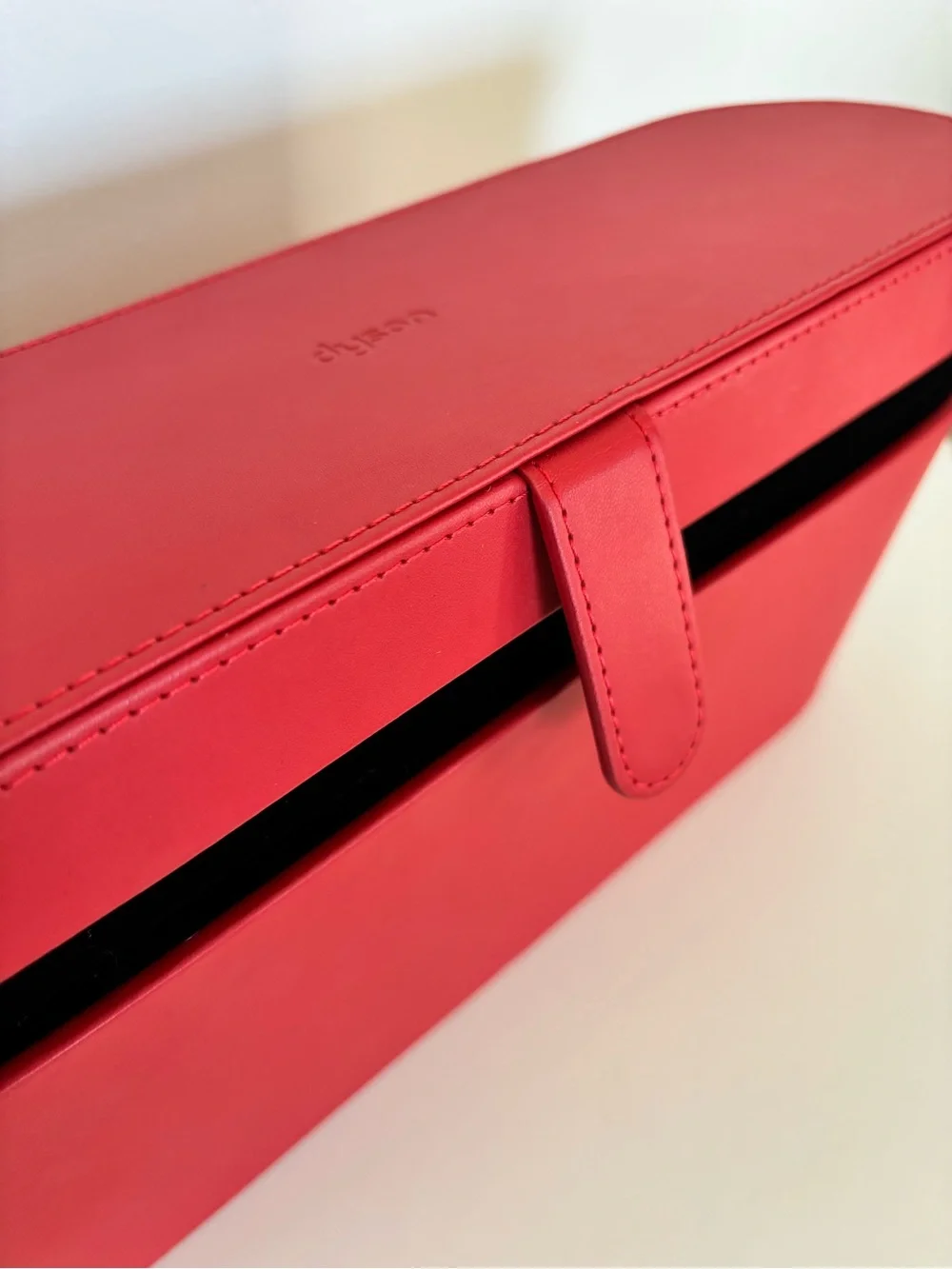 Dyson Airwrap Styler Leather Large Storage Hard Box Red - Case Only